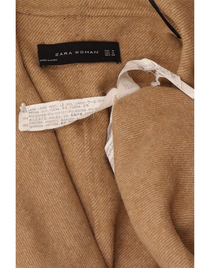Cappotto oversize da donna Zara UK 14 Lana beige medio