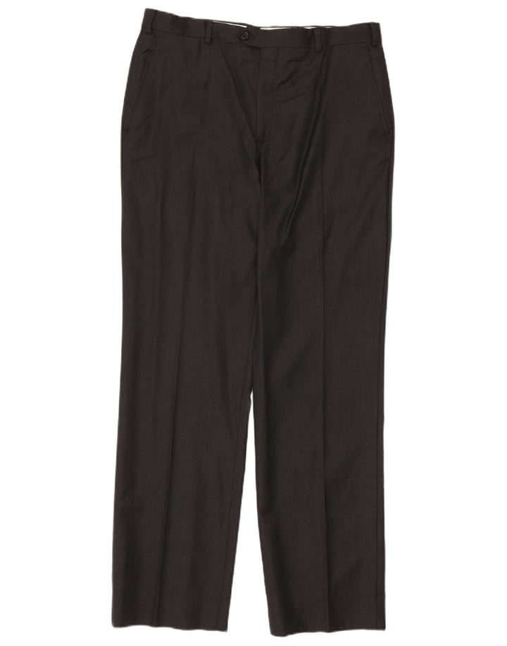 AQUASCUTUM Abito da uomo a 2 bottoni e 2 pezzi UK 40 Large W34 L32 Lana grigia