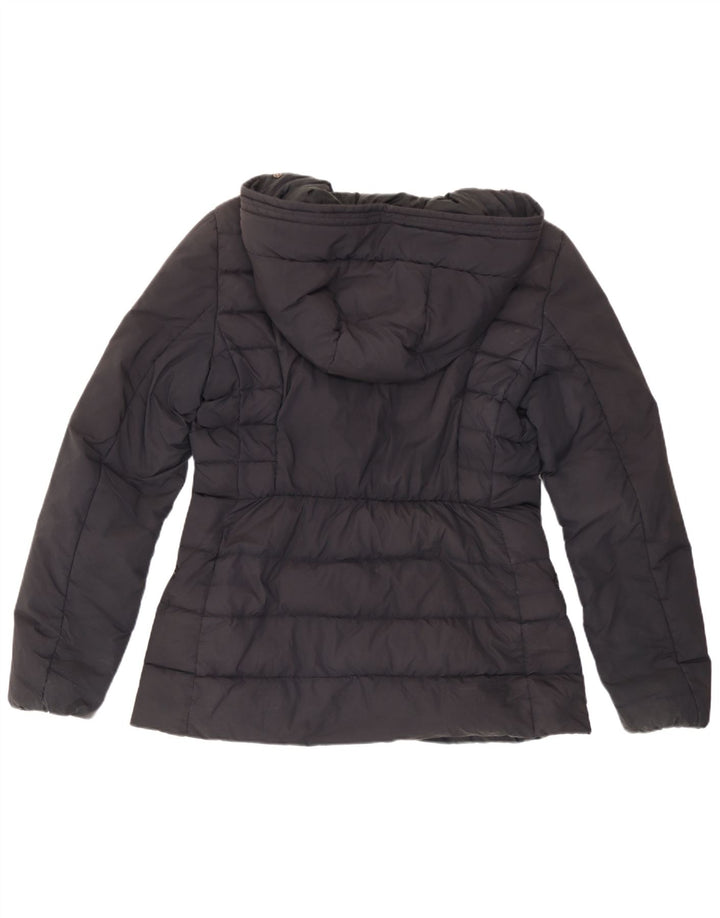 PEUTEREY Giubbotto Imbottito con Cappuccio Donna IT 46 Large Nero Poliammide