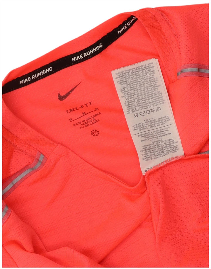 T-shirt Nike Dri Fit da uomo, top in poliestere rosa medio