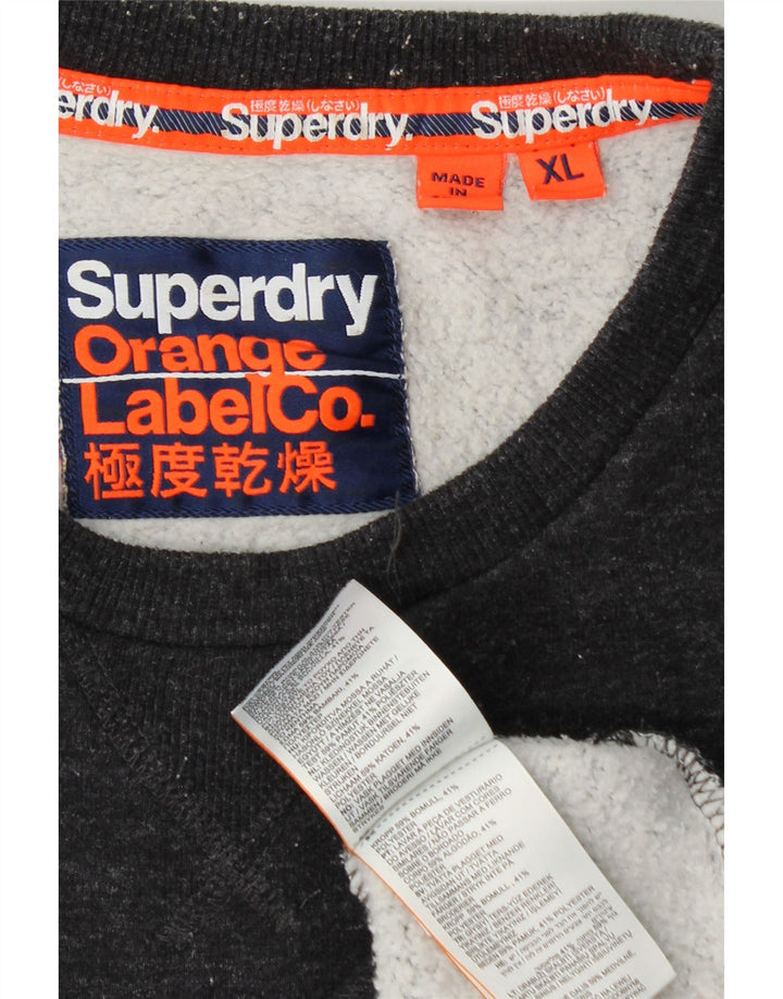 Felpa da uomo SUPERDRY Maglione XL Blu navy in cotone