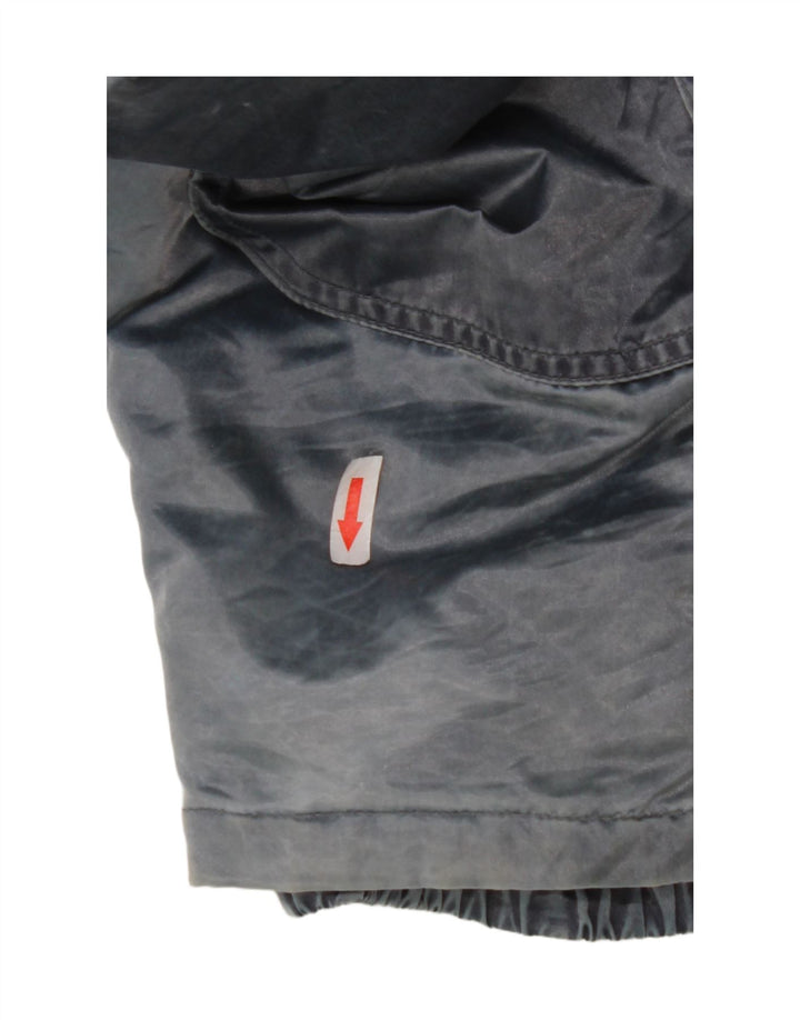 Giacca a vento oversize con cappuccio da donna vintage IT 44 blu medio