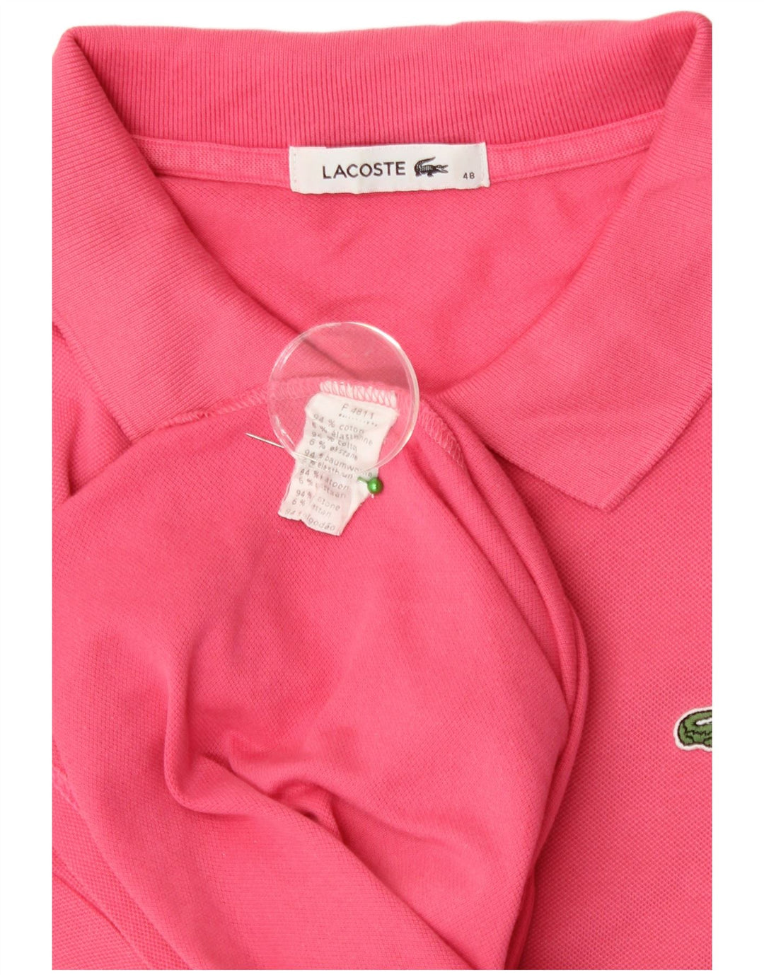 Polo da donna Lacoste taglia 48 XL in cotone rosa