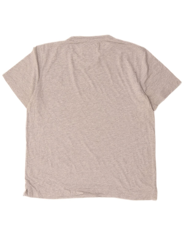 Crew Clothing T-shirt da uomo Top grande in cotone grigio