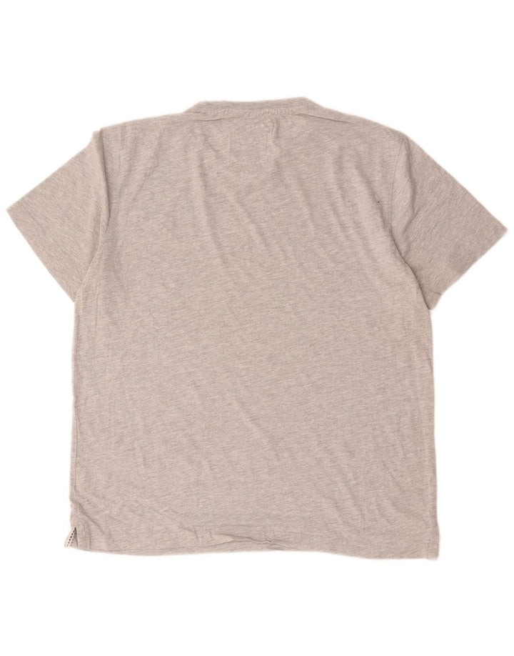 Crew Clothing T-shirt da uomo Top grande in cotone grigio