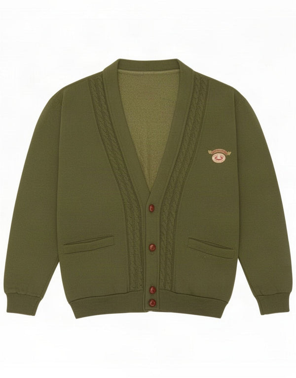 Maglione cardigan da uomo in cotone United color kaki medio