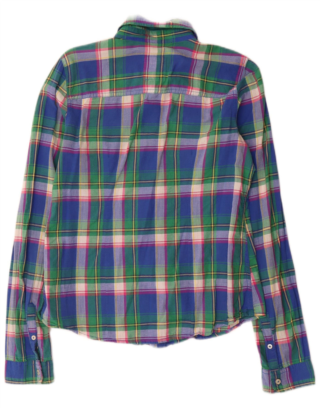 Camicia Hollister da donna UK 12 cotone a quadri multicolore medio
