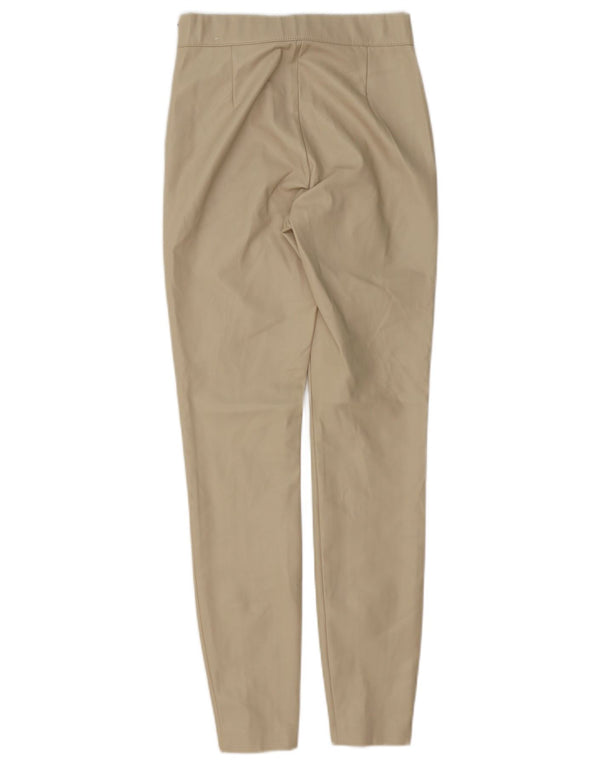 Pantaloni skinny da donna in ecopelle Zara XS W24 L29 Poliestere beige