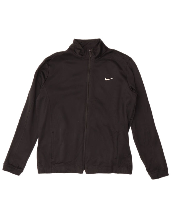 Giacca superiore della tuta Nike Therma-Fit da donna UK 14 poliestere nero medio