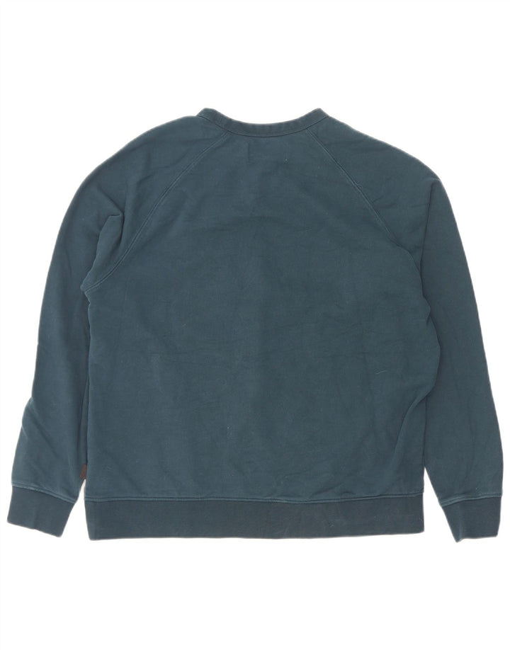 Felpa da uomo Marks & Spencer in cotone blu medio