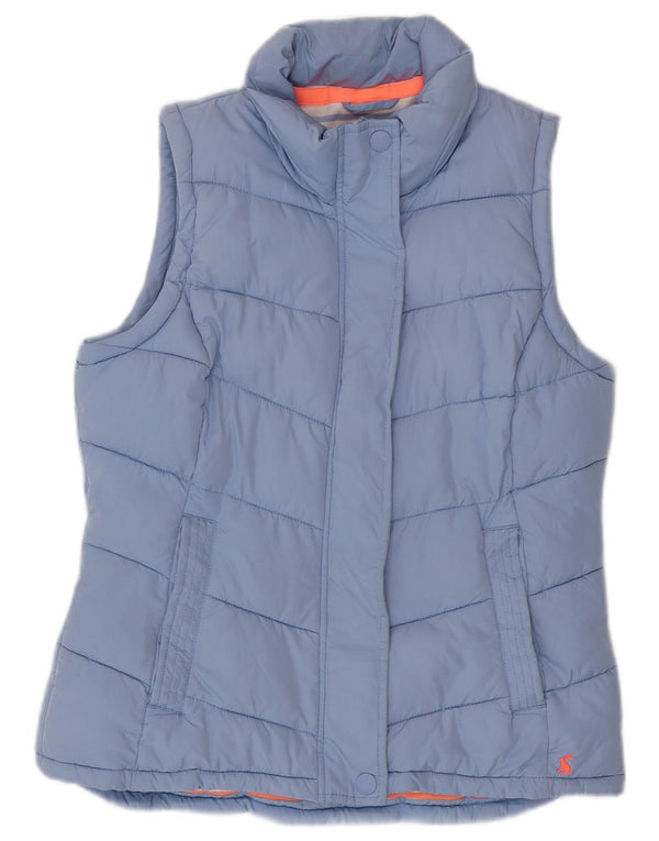 JOULES Womens Padded Gilet UK 12 Medium Blue Polyester