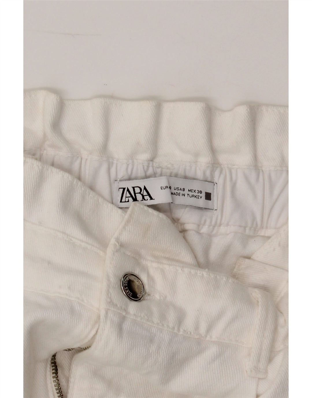 ZARA Womens Denim Shorts EU 40 Medium W32  White Vintage Zara and Second-Hand Zara from Messina Hembry 