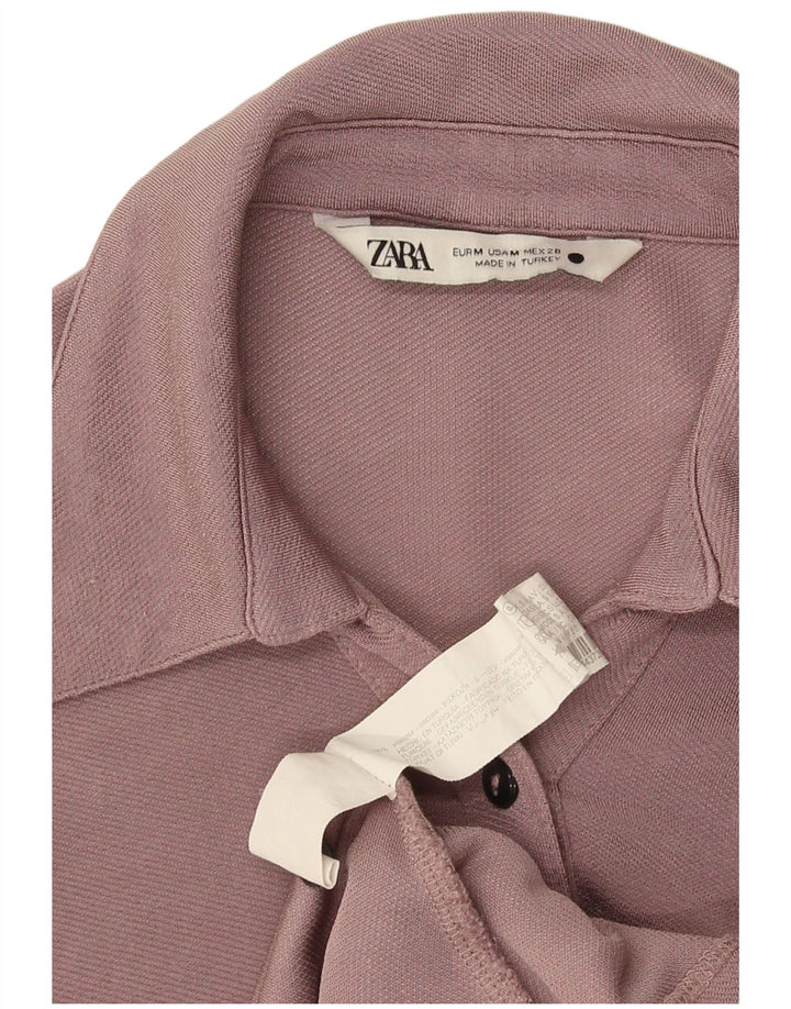 Camicia Zara da donna UK 12 viscosa viola medio