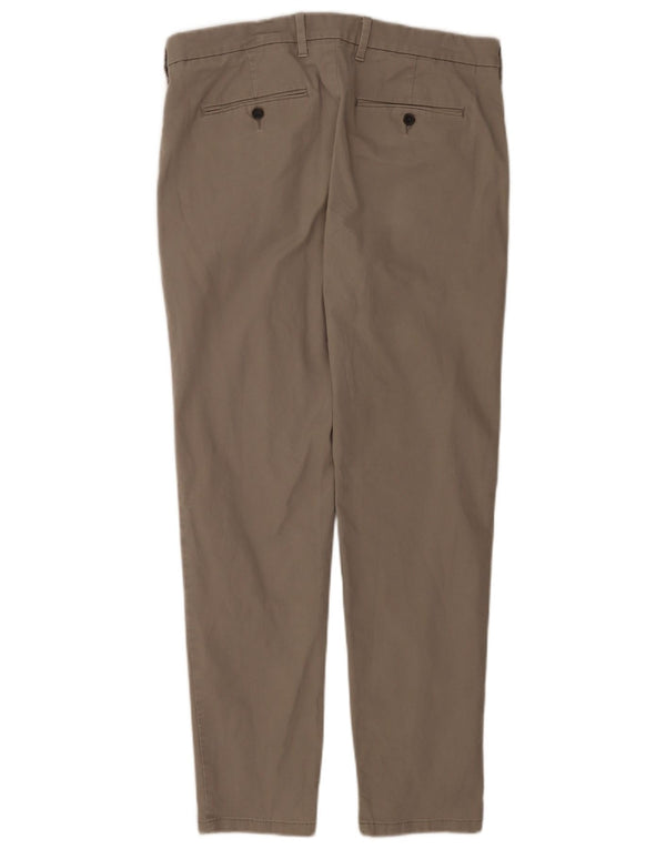 Pantaloni chino slim fit da uomo Marks & Spencer W34 L31 cotone grigio