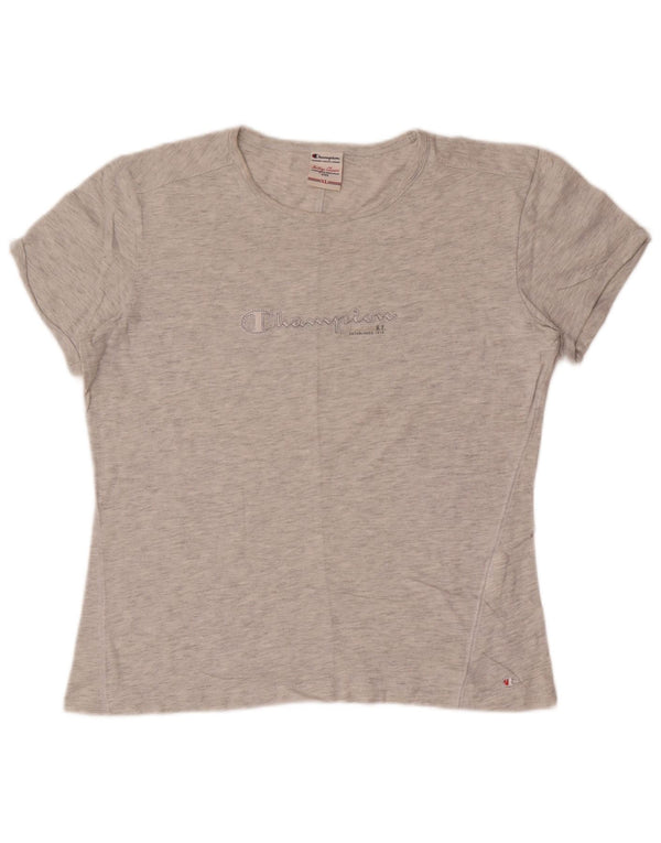 T-shirt grafica Champion da donna Heritage Classics UK 18 XL cotone grigio