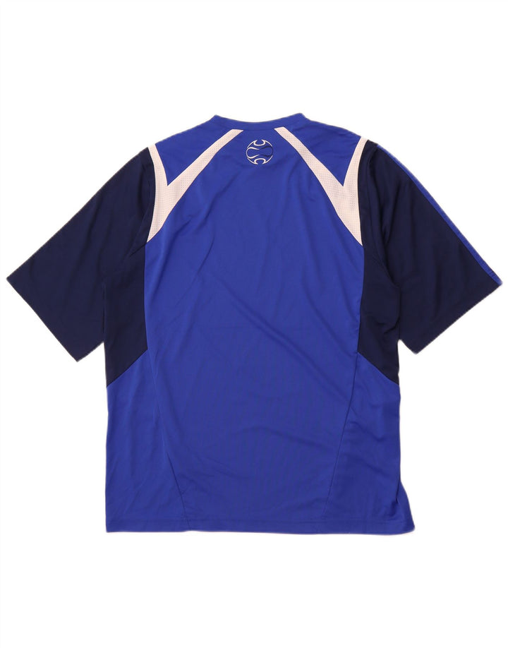 T-shirt da uomo ADIDAS Top blu medio in poliestere color block sportivo