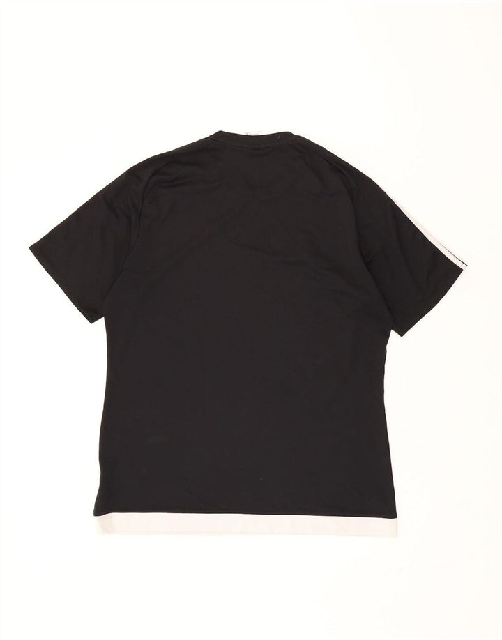 T-shirt ADIDAS da uomo Climalite Top grande in poliestere color block nero