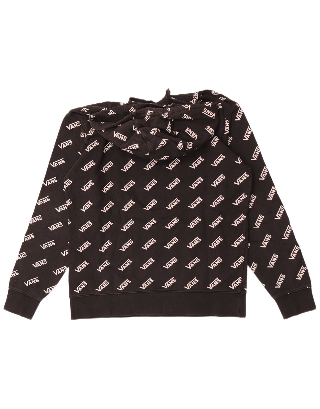 Felpa con cappuccio grafica da uomo Vans, cotone medio nero