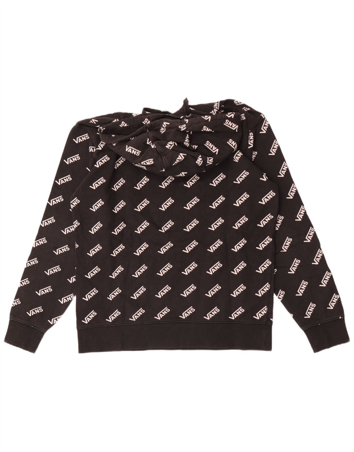 Felpa con cappuccio grafica da uomo Vans, cotone medio nero