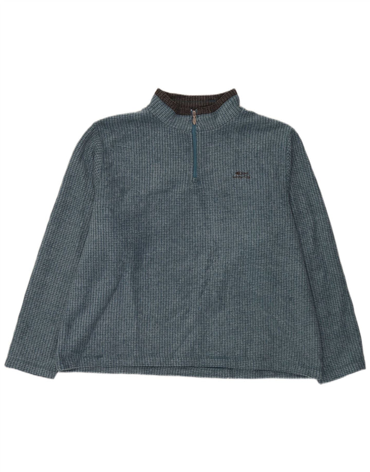 Felpa con collo con zip da uomo Weird Fish 5XL Blu