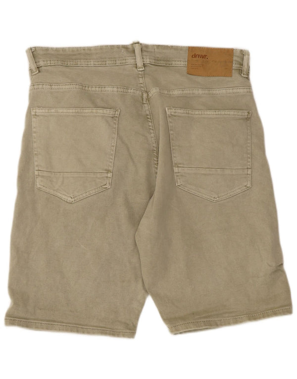Pantaloncini di jeans da uomo Zara EU 46 XL W36 cotone kaki