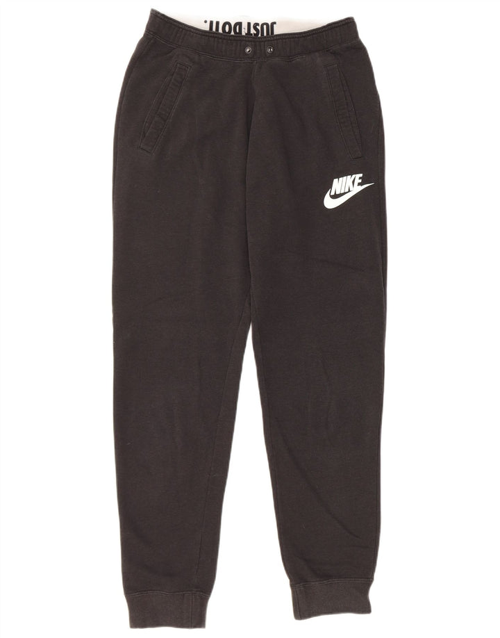 Pantaloni da tuta con grafica Nike da uomo, pantaloni da jogging, piccoli, in cotone nero