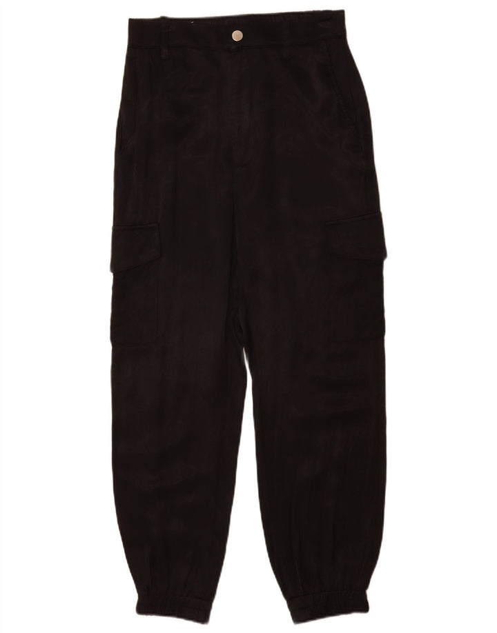 Pantaloni cargo da jogging da donna Zara piccoli W26 L28 neri