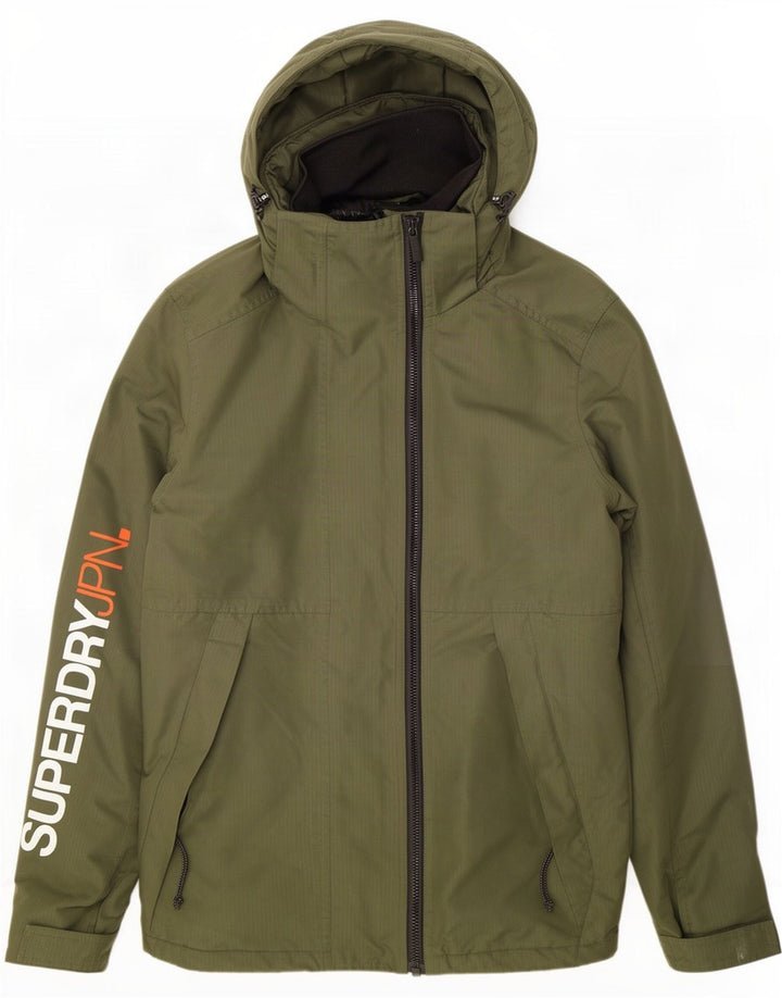 Giacca a vento grafica da uomo Superdry Windyachter UK 38 verde medio