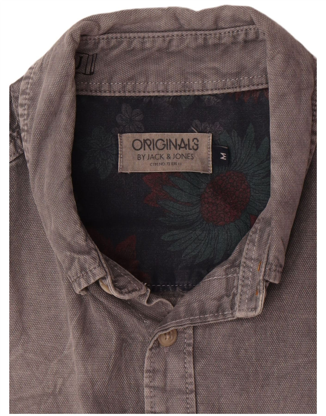 Camicia da uomo Jack & Jones in cotone grigio medio