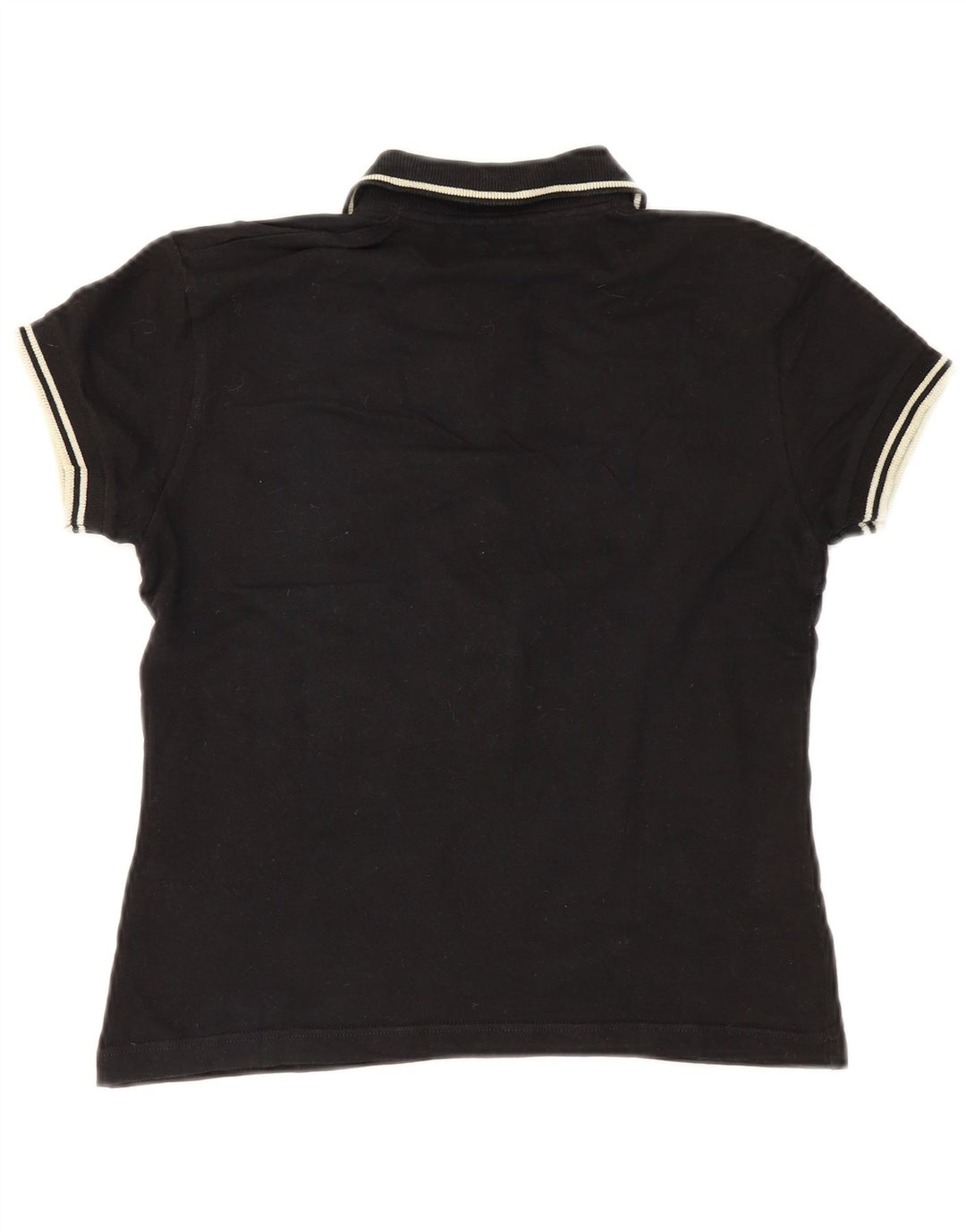Polo corta da donna Lee UK 14 grande cotone nero
