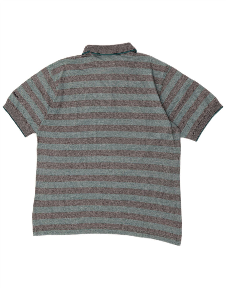 Polo Uomo Sergio Tacchini Maglia Grande in Cotone a Righe Blu