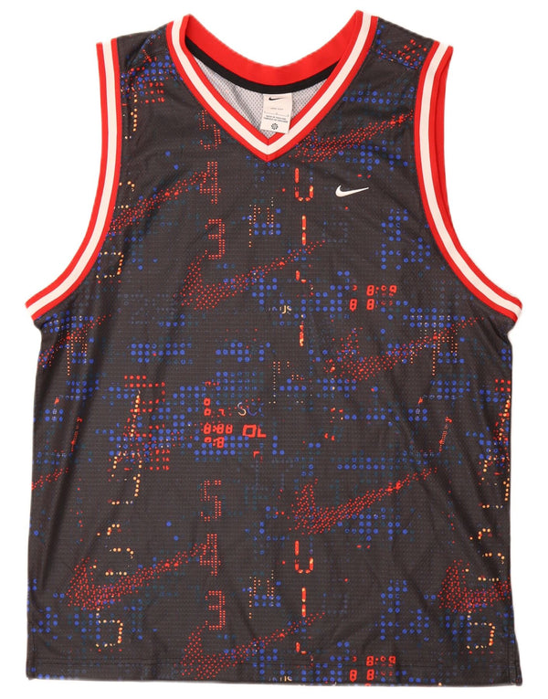Canotta grafica Nike da uomo, grande, in poliestere multicolore