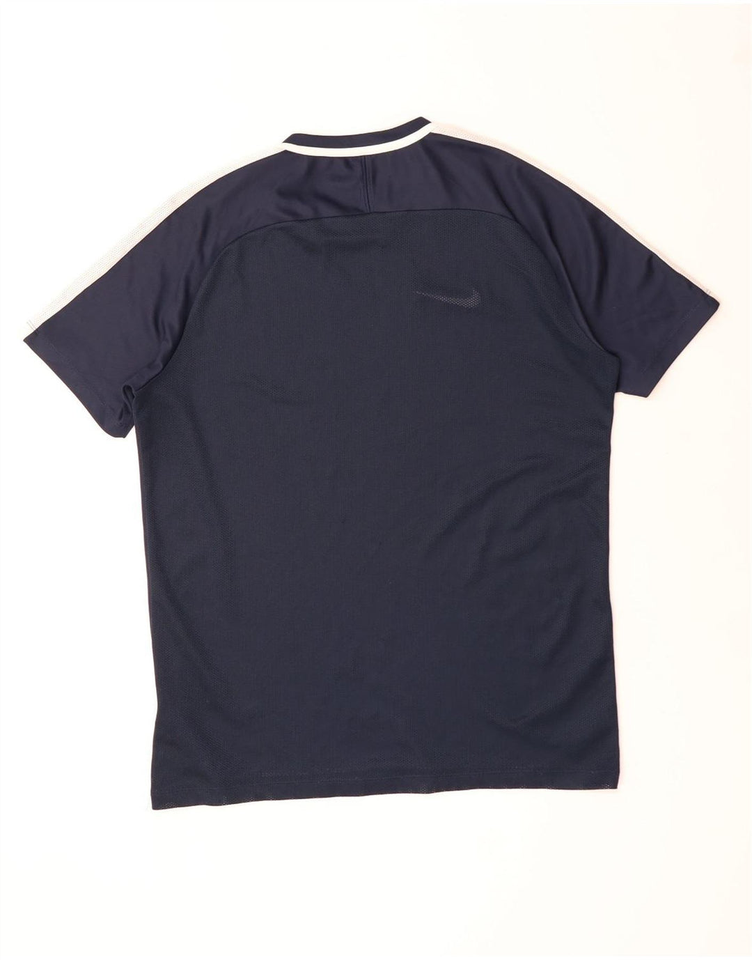 NIKE T-shirt da uomo Dri Fit Top Large Blu Navy Colourblock in poliestere