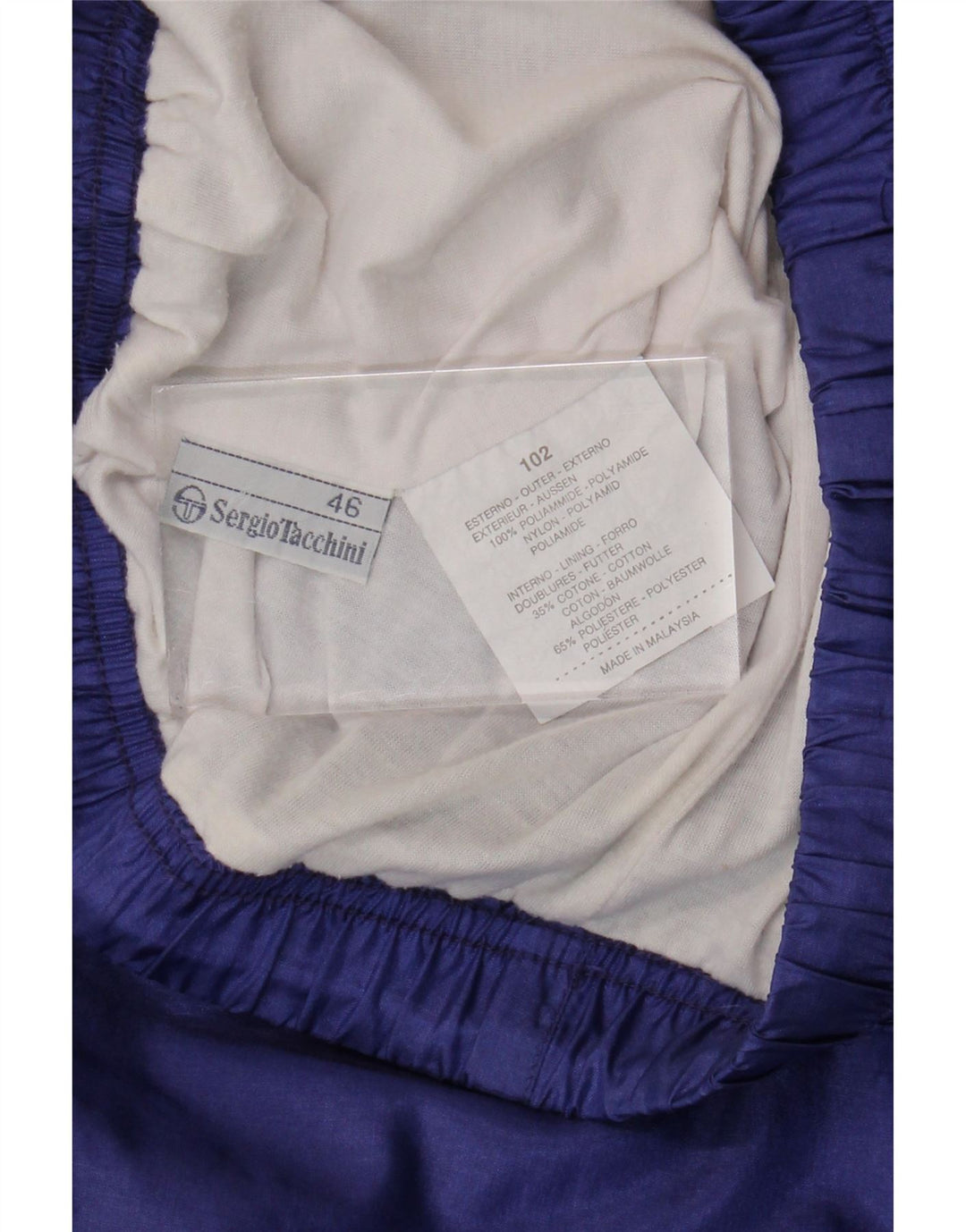 Tuta Intera Uomo Sergio Tacchini IT 46 Small Blu Colourblock Poliammide