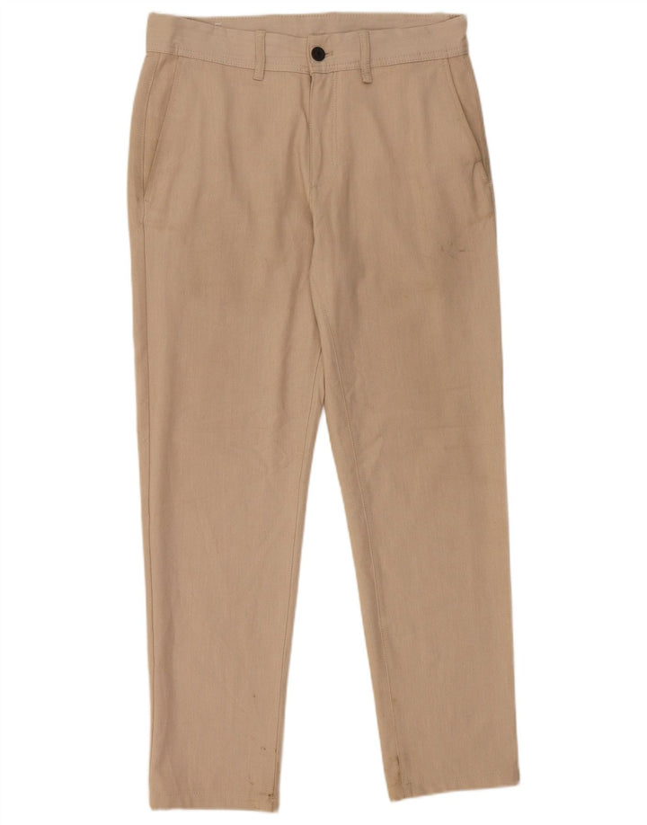 Pantaloni chino slim da uomo Zara EU 38 Small W30 L28 Poliestere beige