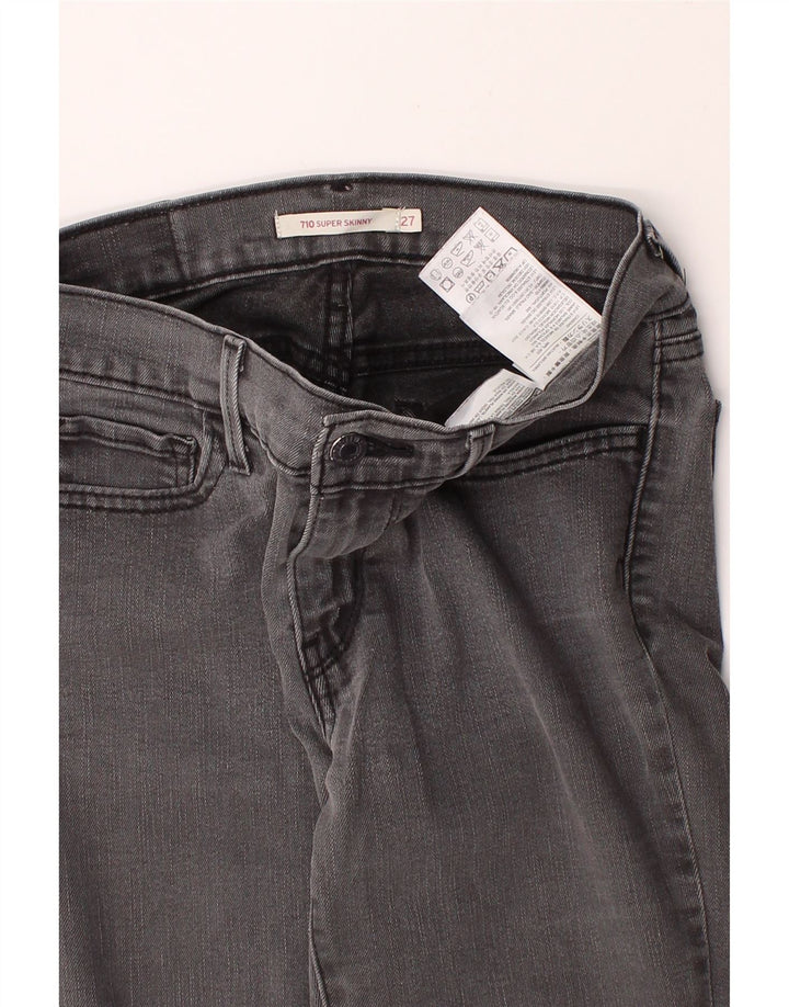 LEVI'S Womens 710 Super Skinny Jeans W27 L29 Grey Cotton Vintage Levi's and Second-Hand Levi's from Messina Hembry 