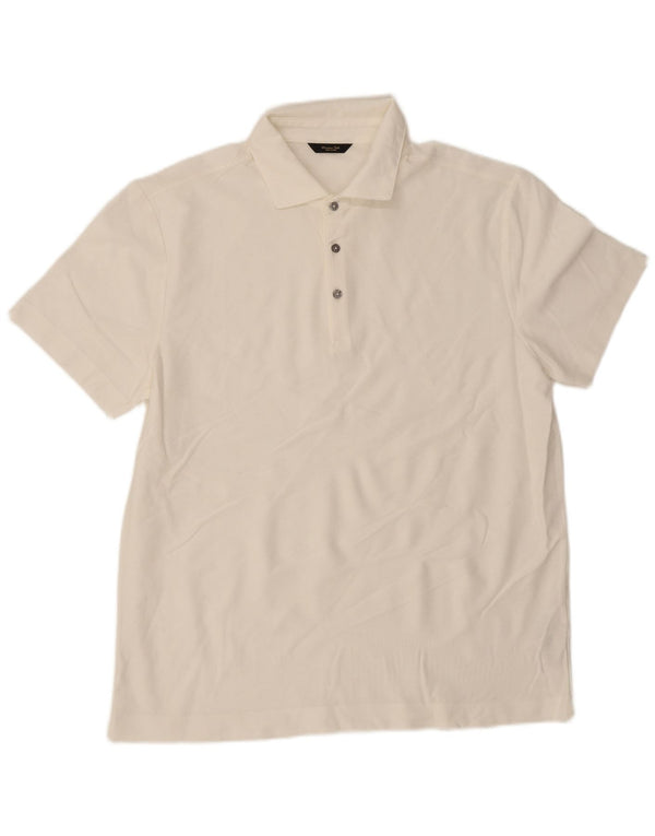 Polo Uomo Massimo Dutti Grande Cotone Bianco