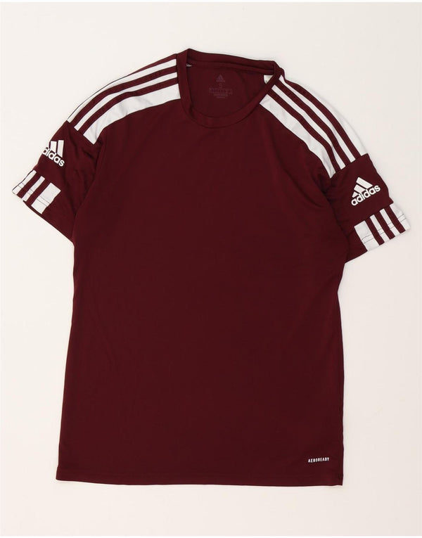 T-shirt grafica ADIDAS da uomo Aeroready, piccola, in poliestere bordeaux