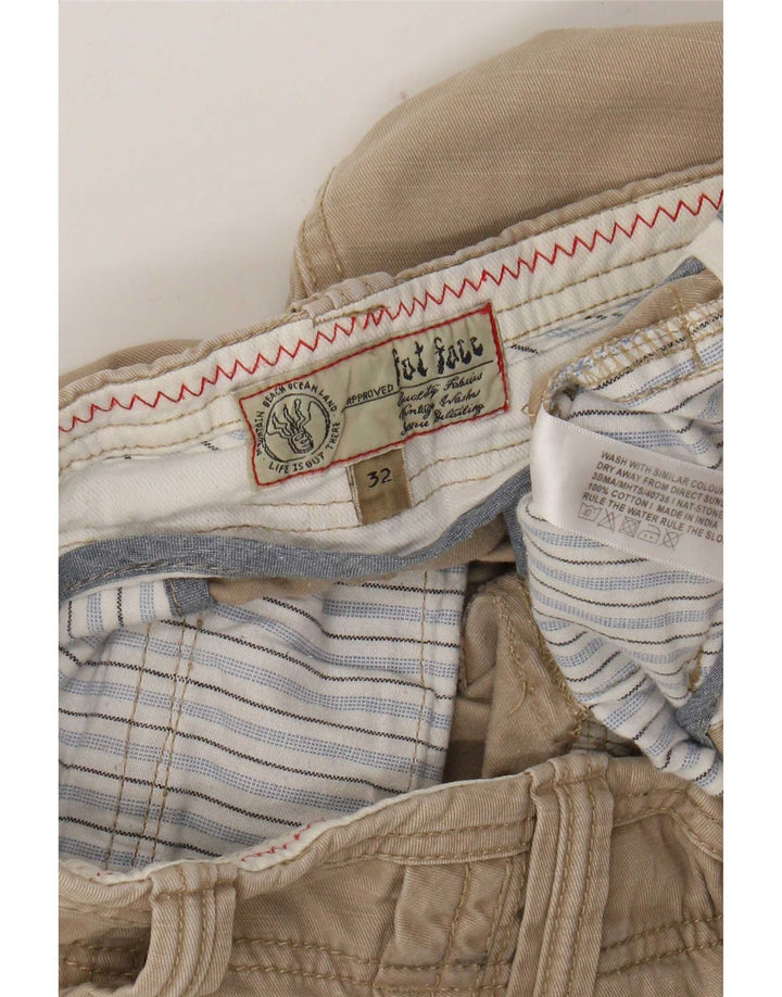 Pantaloncini casual da uomo Fat Face medi W32 in cotone beige