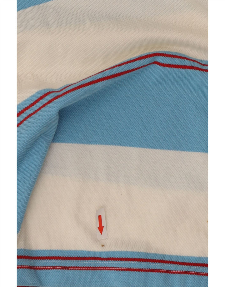 Polo da uomo Tommy Hilfiger in cotone a righe blu medio