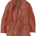 Giacca in pelle vintage da uomo UK 40 grande in pelle marrone