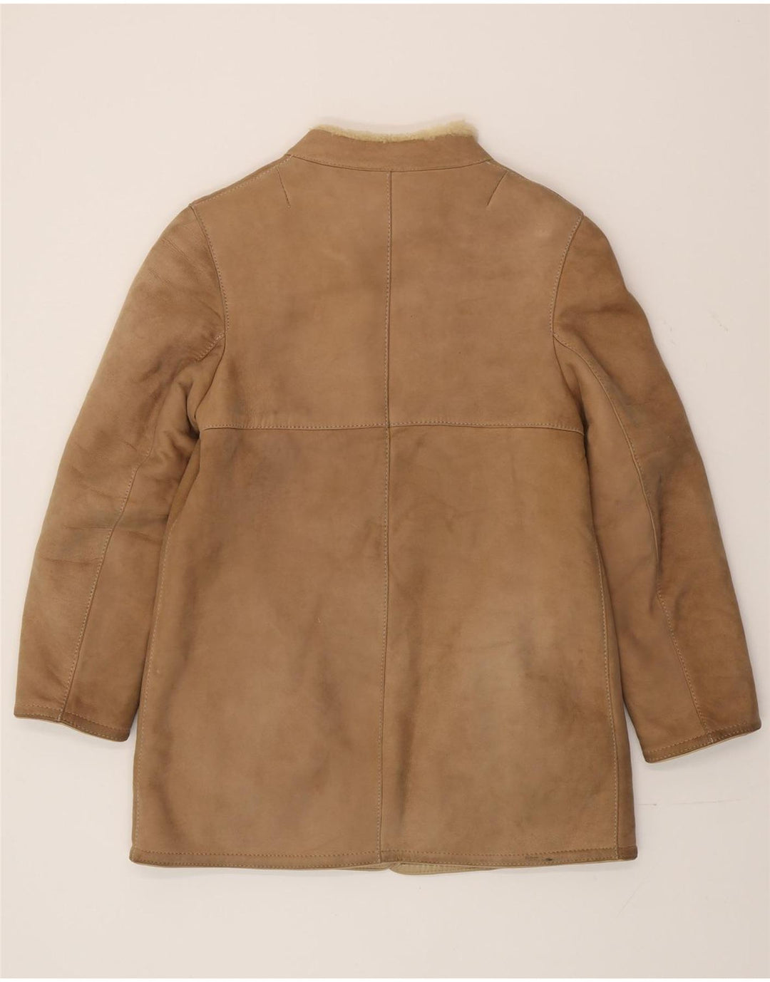 Cappotto in shearling vintage da donna IT 44 Shearling beige medio