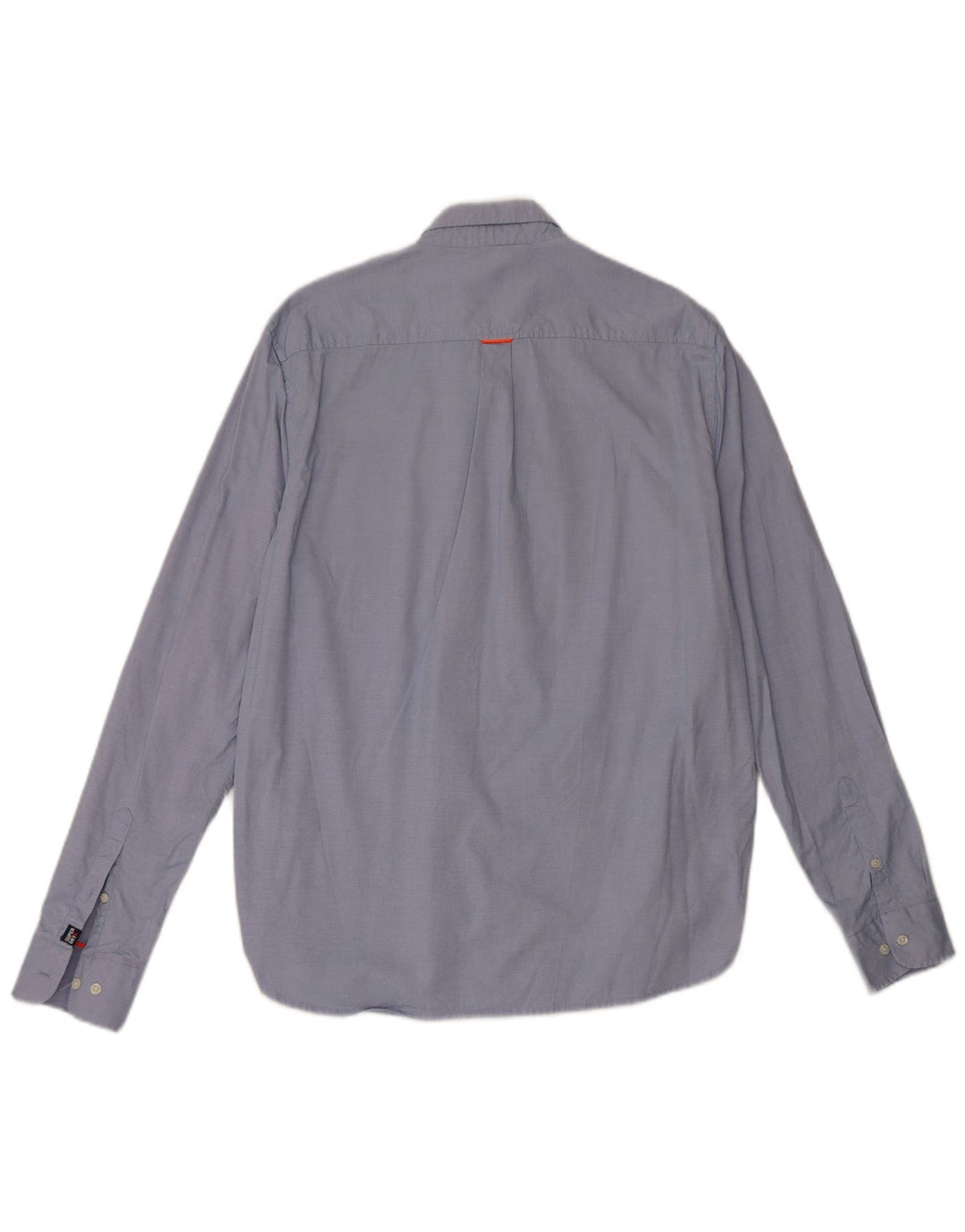 Camicia da uomo Regular Fit Superdry grande cotone gessato blu