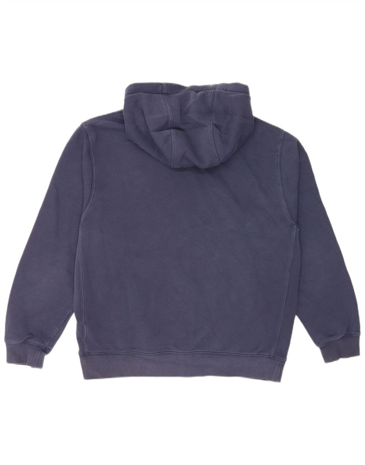 Felpa con cappuccio e zip Nike da uomo, grande, in cotone blu navy