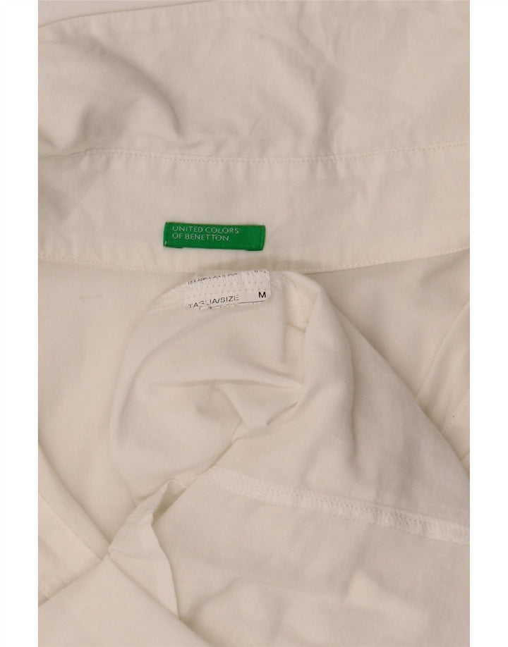 Camicia a maniche corte da donna Benetton UK 12 Medium White