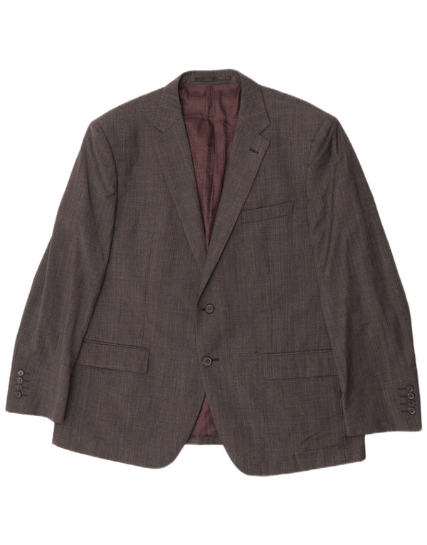 Giacca blazer a 2 bottoni da uomo Marks & Spencer UK 46 XL lana a quadri grigia