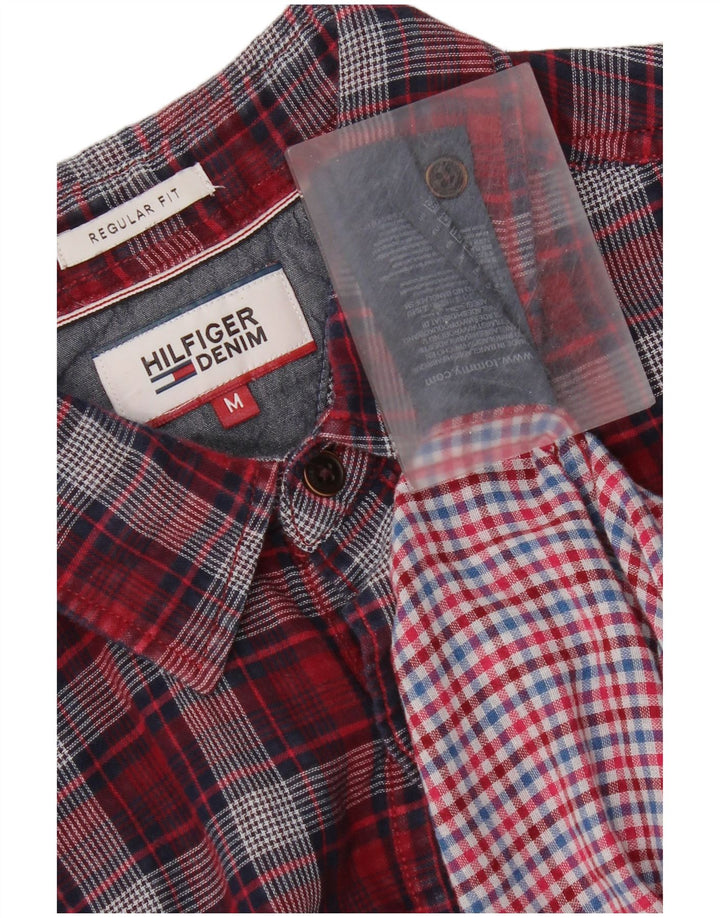 Tommy Hilfiger Camicia da uomo in flanella vestibilità regolare in cotone a quadri rosso medio