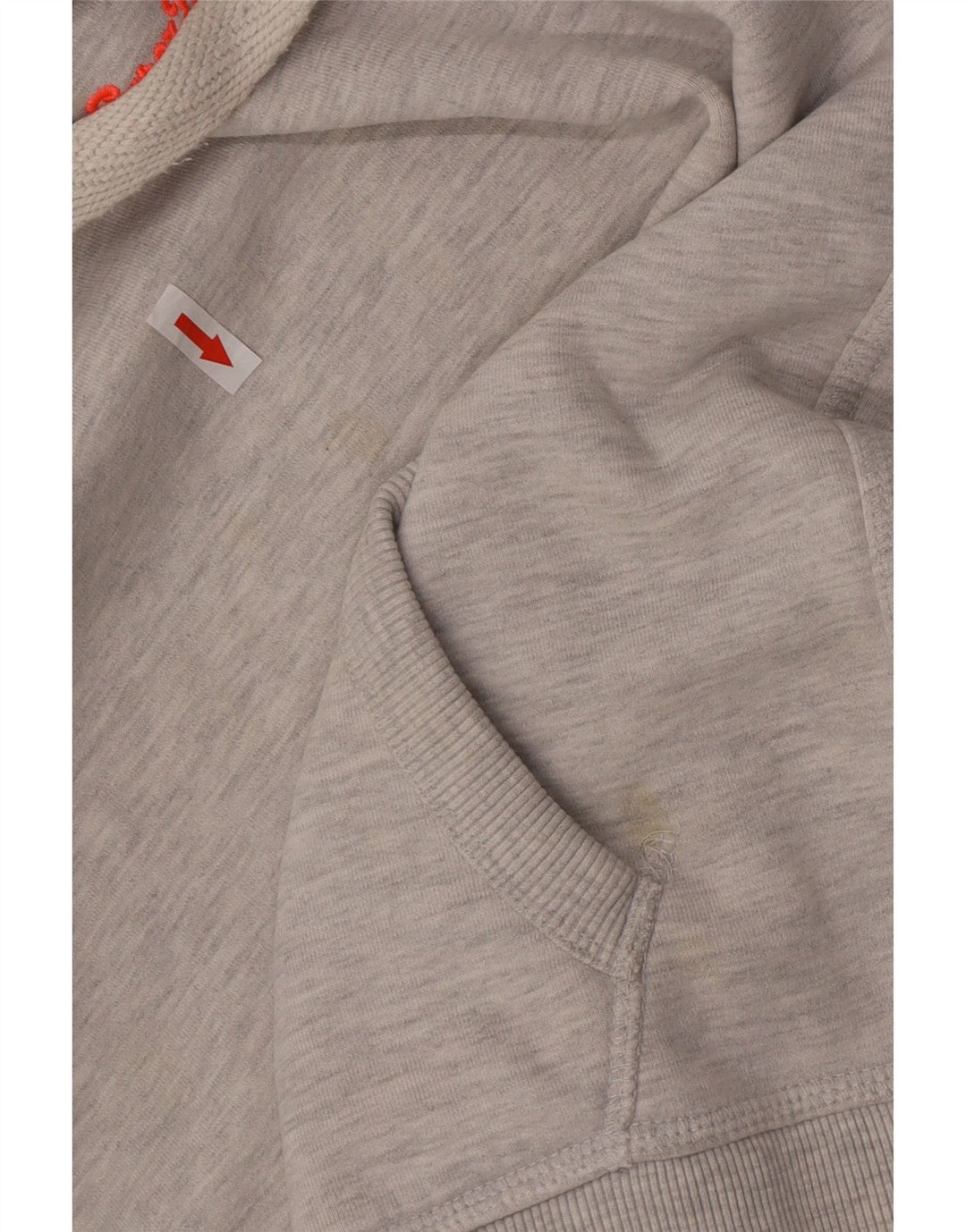 Felpa con cappuccio da donna Superdry UK 14 cotone grigio medio