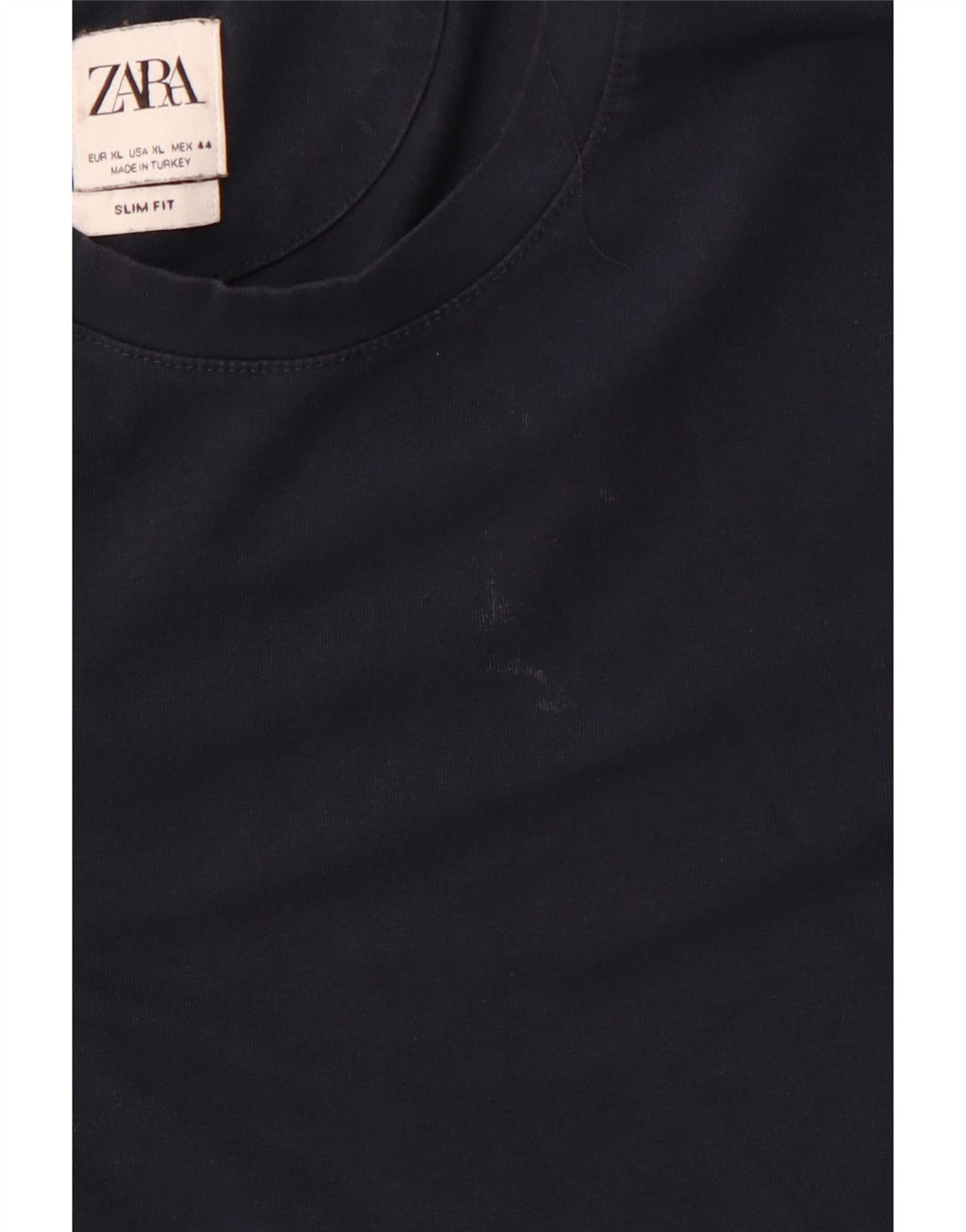 T-shirt slim fit da uomo Zara XL blu navy