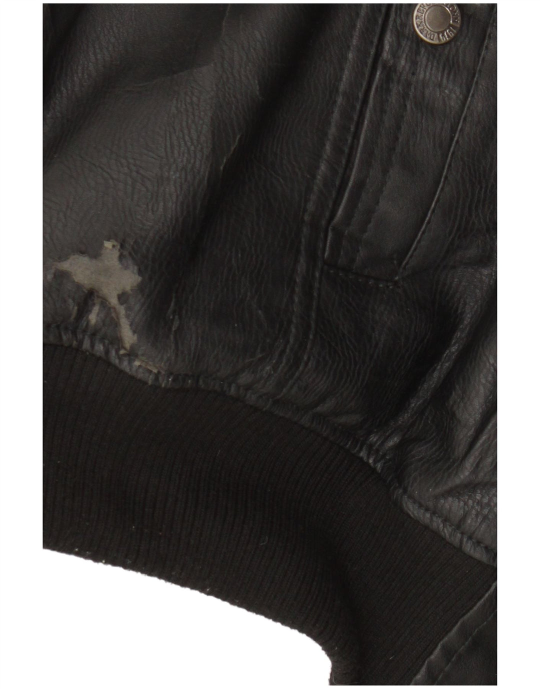 Giubbotto bomber da uomo identico in ecopelle Motorstyle UK 42 XL poliestere nero